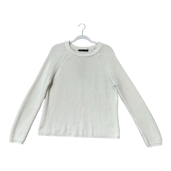 Jenni Kayne Sweaters - Jenni Kayne Cream a knit Crew Neck Sweater Women’s Medium Quiet Luxury Old Money